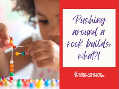 Pushing around a rock builds what?!